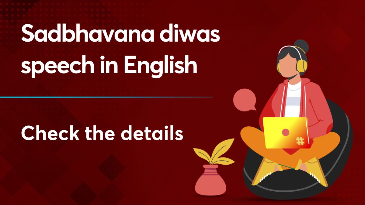 sadbhavana diwas speech in english
