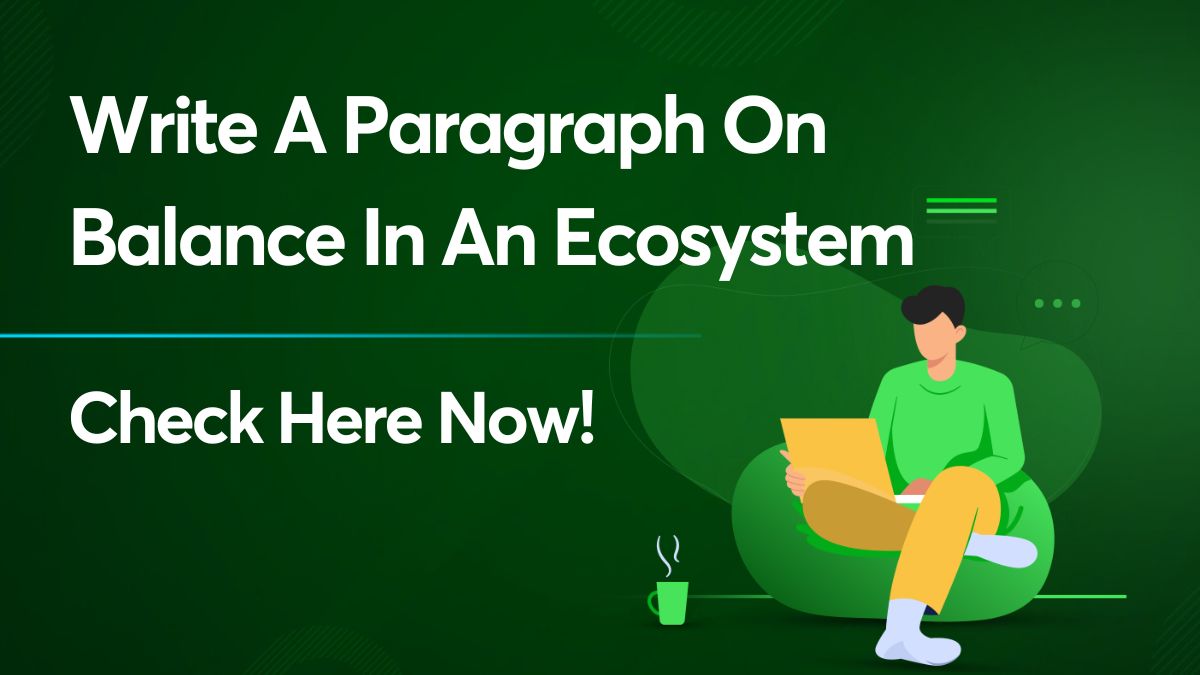 Write A Paragraph On Balance In An Ecosystem