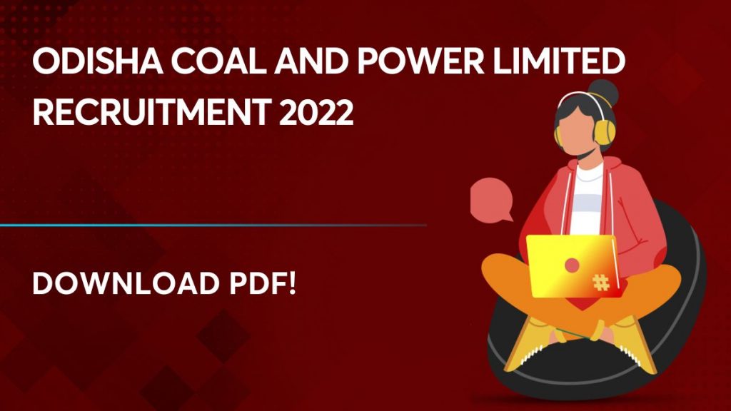 odisha coal and power limited recruitment 2022