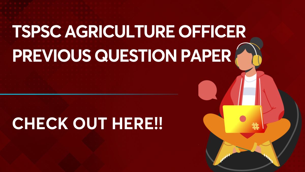 TSPSC Agriculture Officer Previous Question Paper