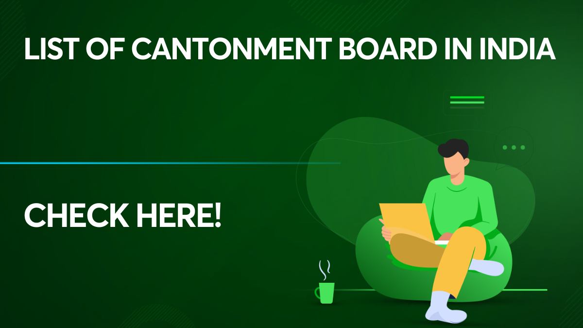 List of Cantonment Board In India