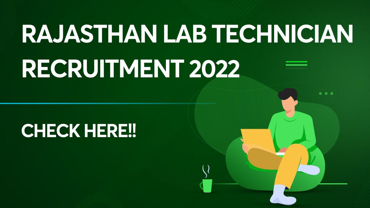 Rajasthan Lab Technician Recruitment 2022