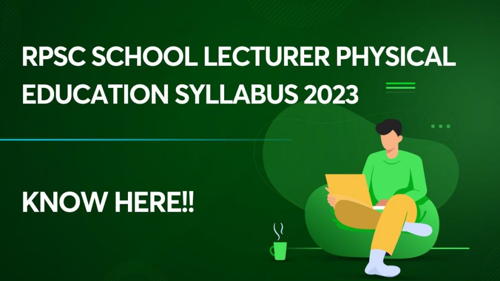 RPSC School Lecturer Physical Education Syllabus 2023