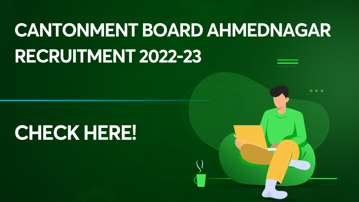Cantonment Board Ahmednagar Recruitment 2022-23
