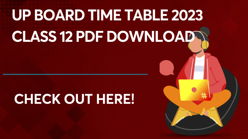 UP Board Time Table 2023 Class 12 PDF Download