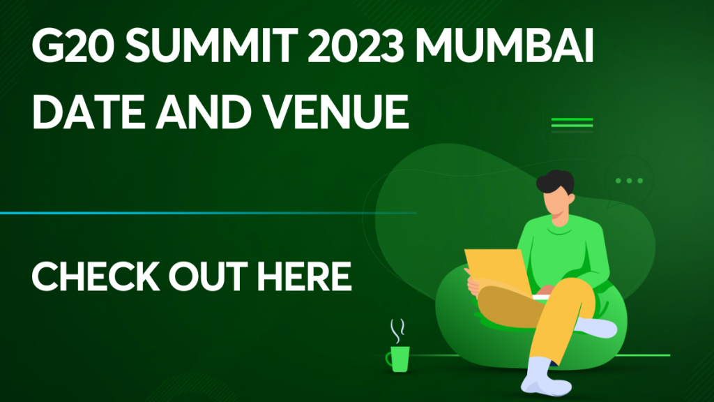 G20 summit 2023 Mumbai date and venue