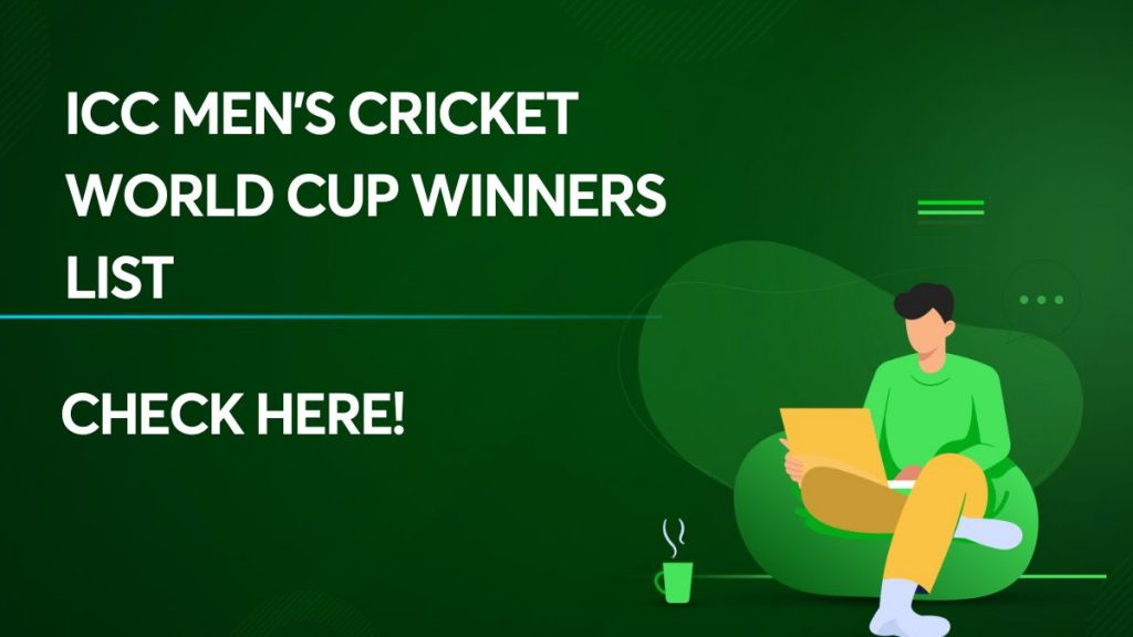 ICC men's cricket world cup winners list